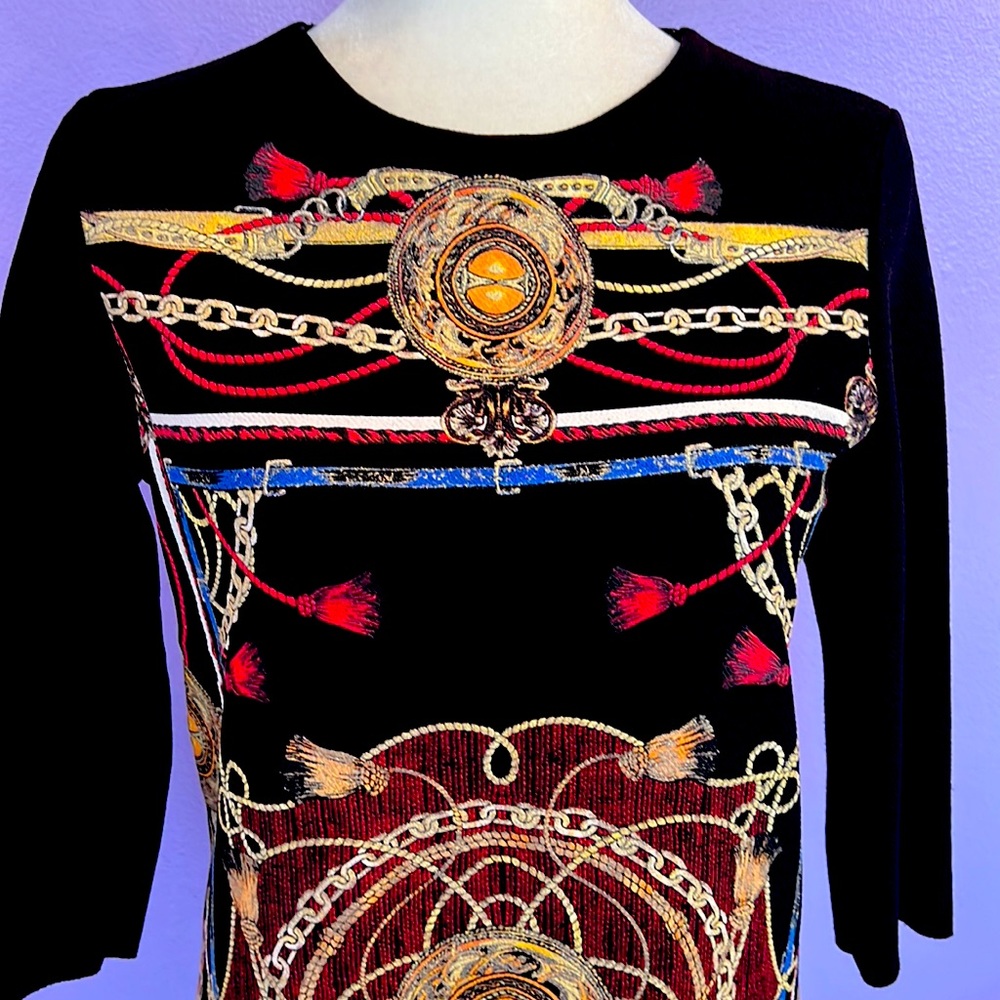 Zara Goth Geometric Gothic Basic Tunic Dress - image 5